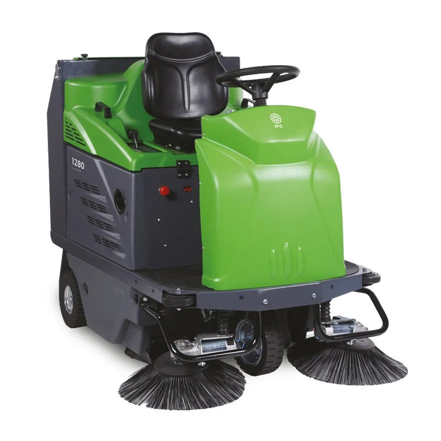 IPC 48" Vacuum Ride-On Sweeper, Battery Powered, On-Board Charger (TK1280E)